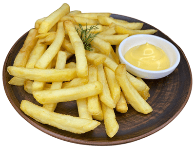 Картофель фри с сырным соусом